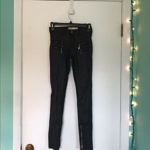 Pleather skinny jeans
